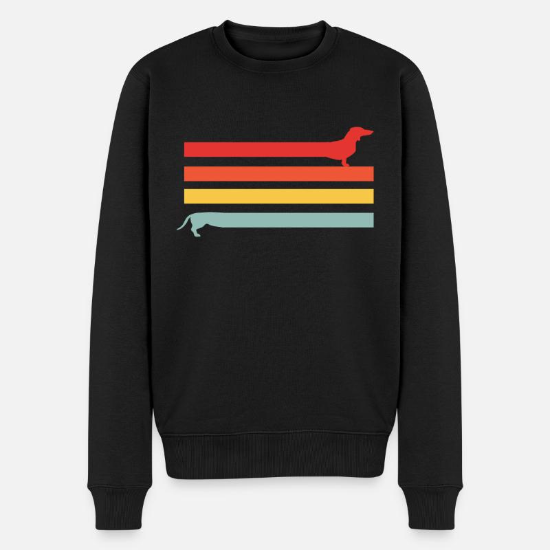 Dackel Teckel Dachshund Geschenke - Männer Premium Bio Pullover - Schwarz