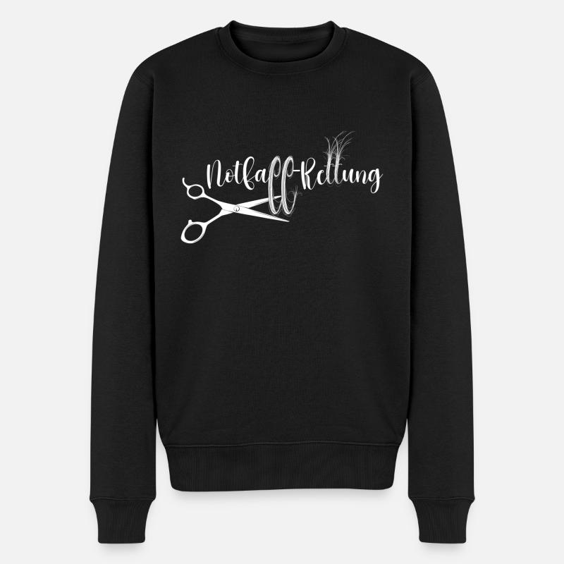 Notfall-Rettung Friseur - Männer Premium Bio Pullover - Schwarz