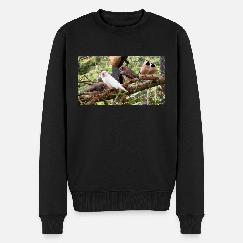 Finkenflock - Zebrafinken - Männer Premium Bio Pullover - Schwarz