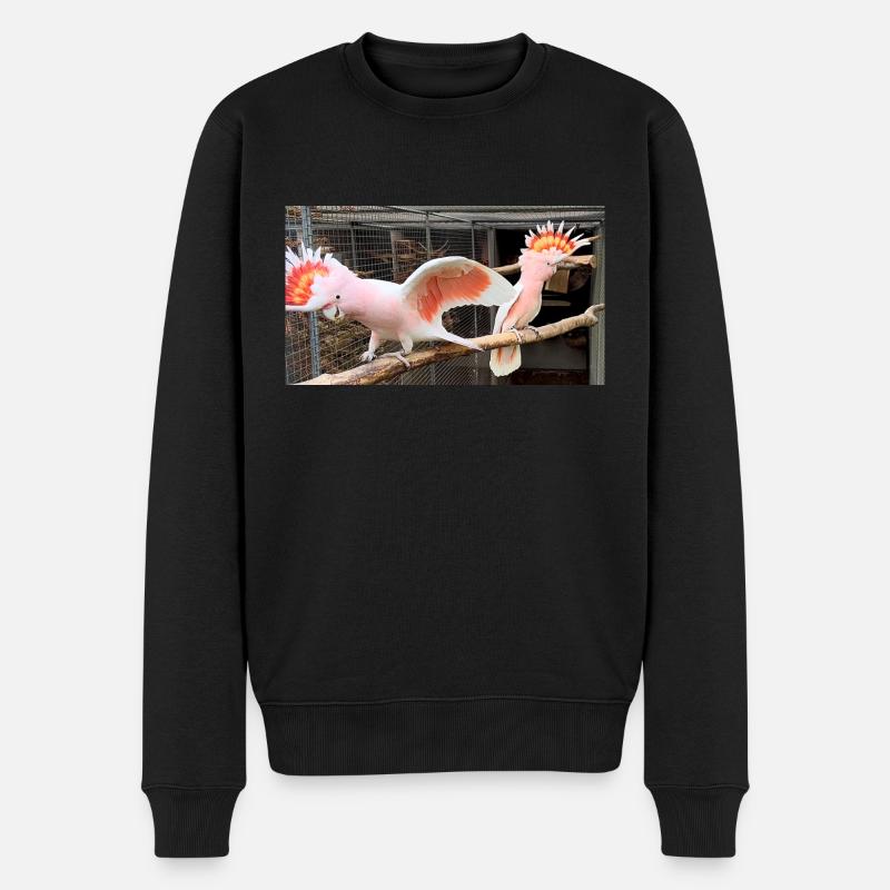 Major Mitchell Cockatoo - Paar - Männer Premium Bio Pullover - Schwarz