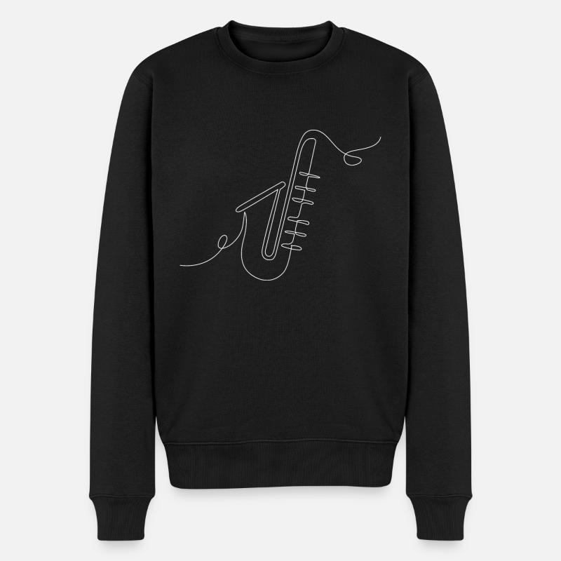 Lignes de saxophone - Pull Premium bio Homme - noir