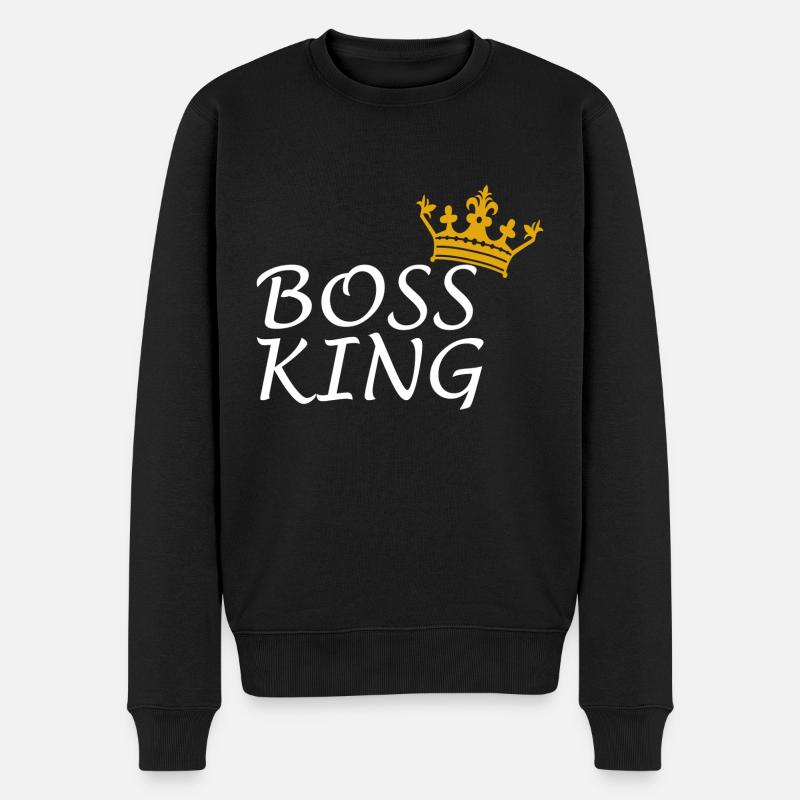Boss King Cadeau Hommes Roi - Pull Premium bio Homme - noir