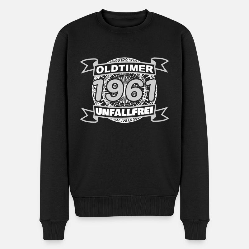 Witzig 1961 - Männer Premium Bio Pullover - Schwarz