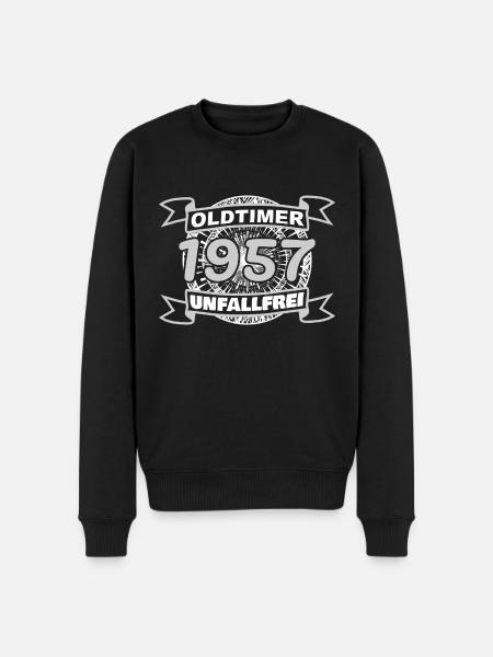 1957 - Männer Premium Bio Pullover - Schwarz