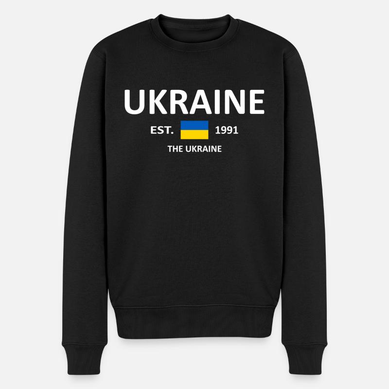 UKRAINE - Pull Premium bio Homme - noir