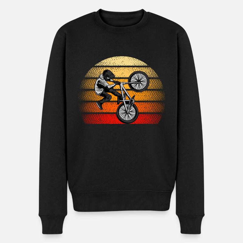 BMX Fahrrad - Männer Premium Bio Pullover - Schwarz