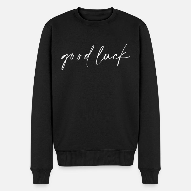 Bonne chance Blanc - Pull Premium bio Homme - noir