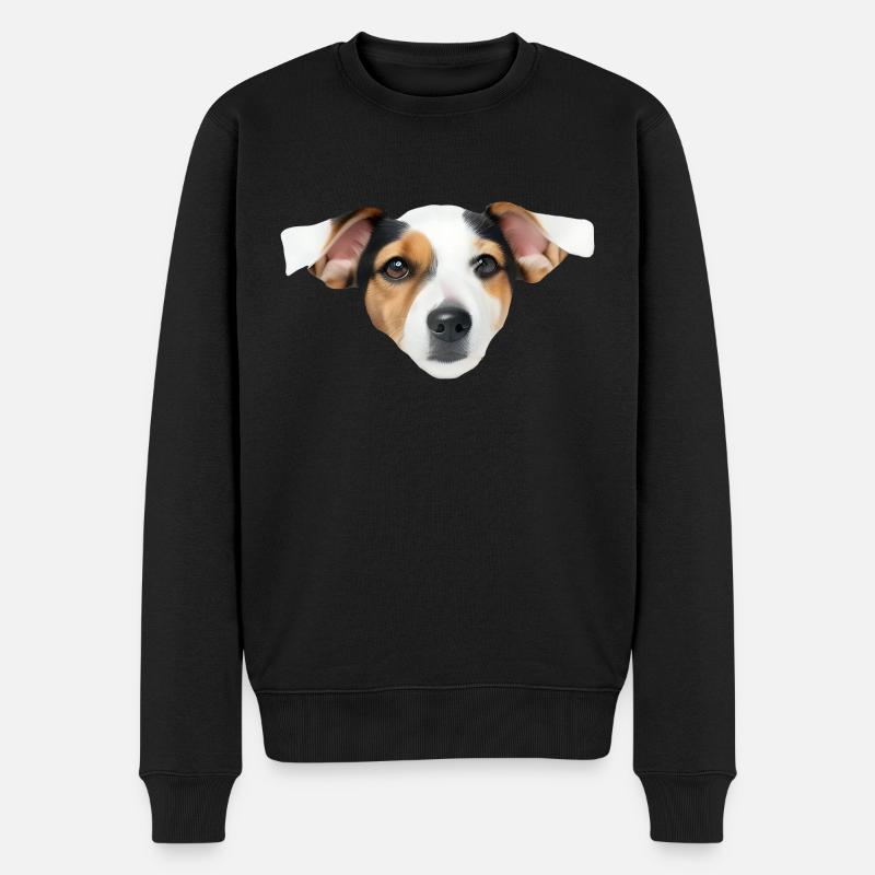 Hund - Männer Premium Bio Pullover - Schwarz