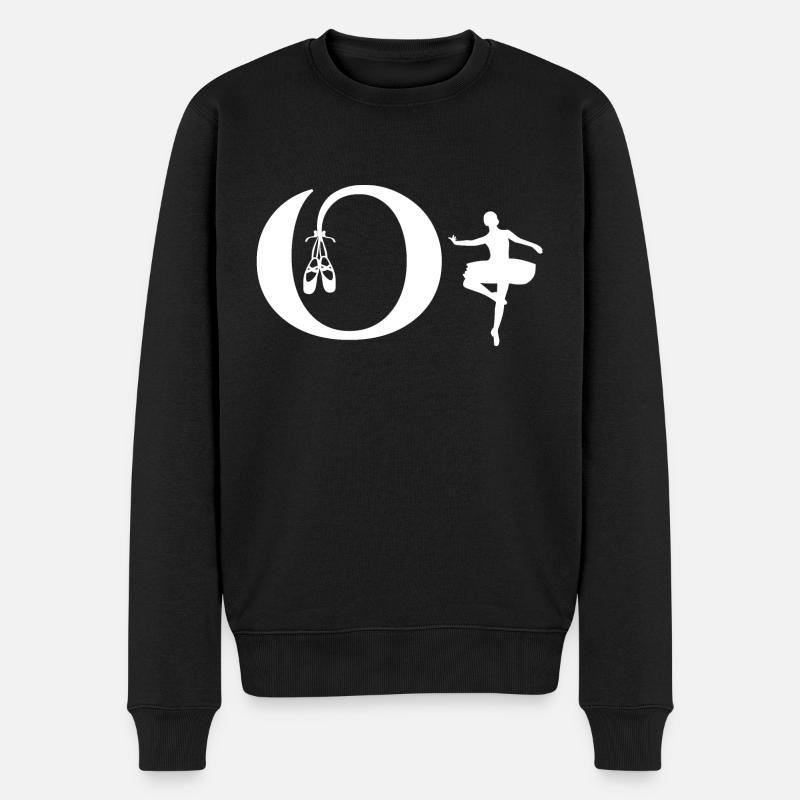 Lettre o ballerine - Pull Premium bio Homme - noir