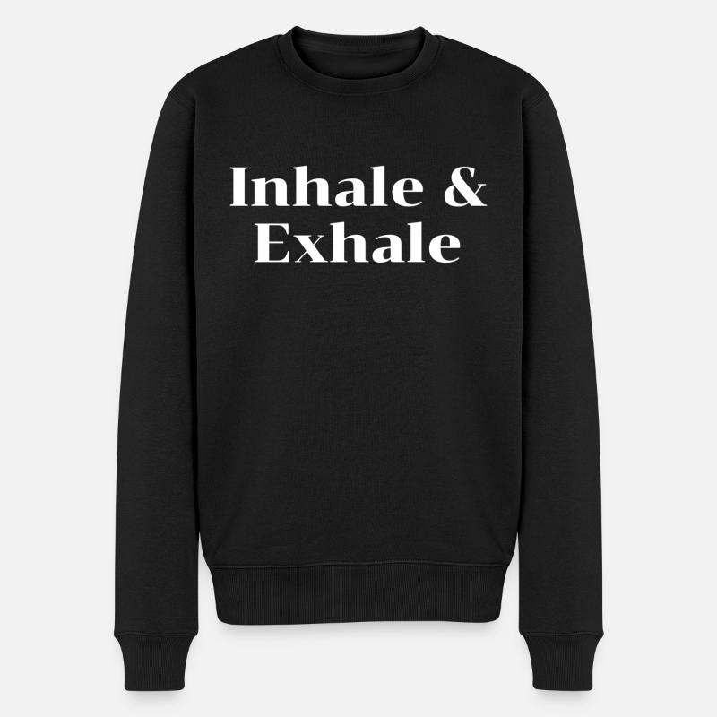 lustige sprüche yoga - Männer Premium Bio Pullover - Schwarz