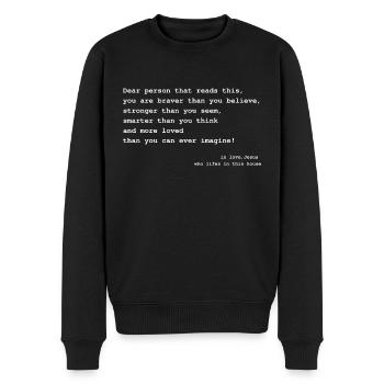 Dear Person Behind Me Christliches Frauen Männer - Männer Premium Bio Pullover - Schwarz - Vorne - Nico (187cm)