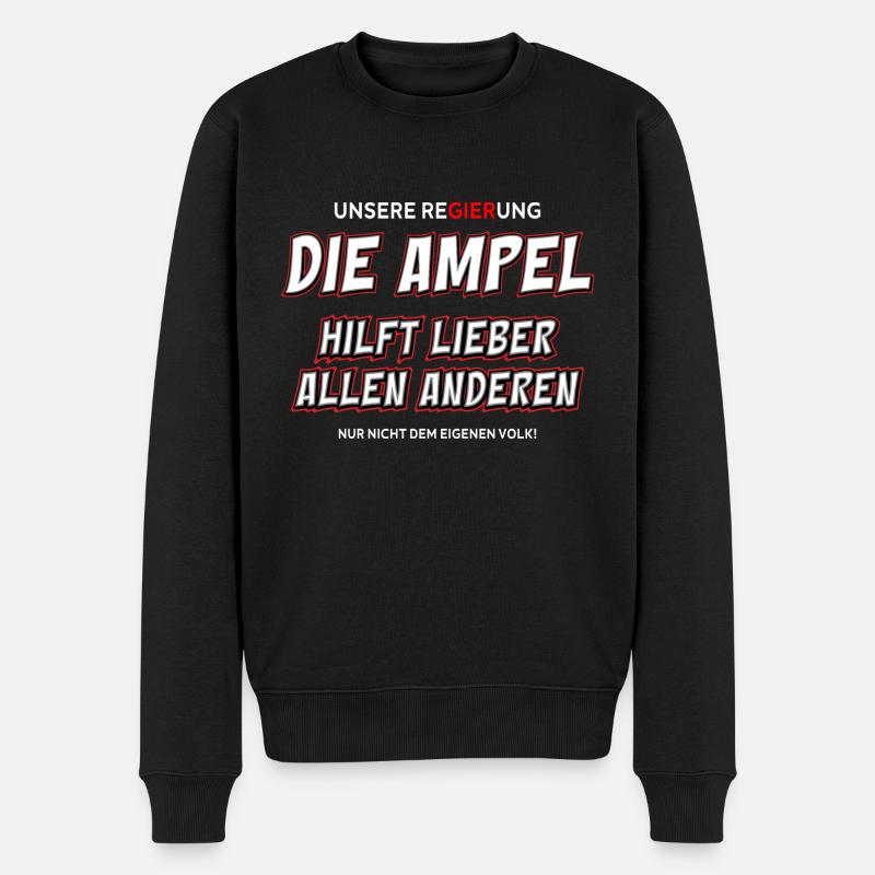 Die Ampel - Männer Premium Bio Pullover - Schwarz