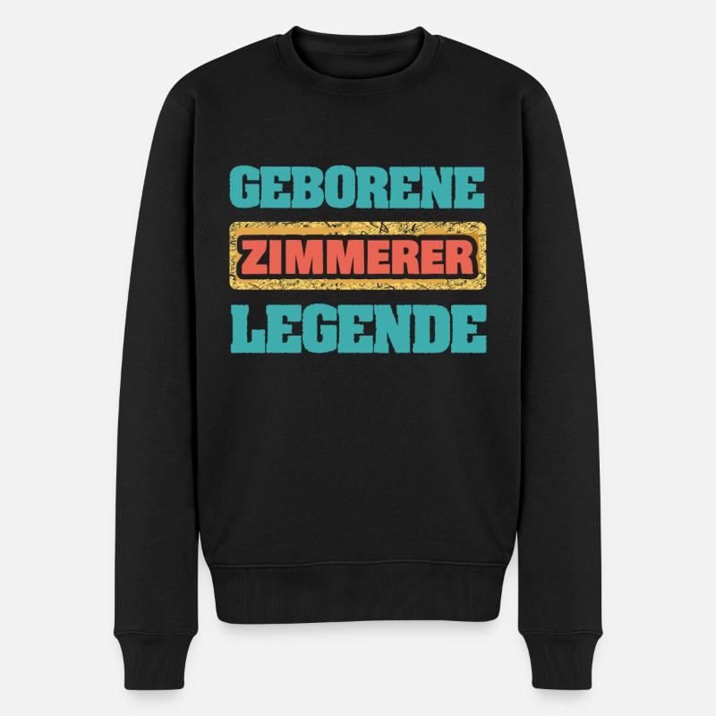 Geschenk für Zimmerer - Männer Premium Bio Pullover - Schwarz