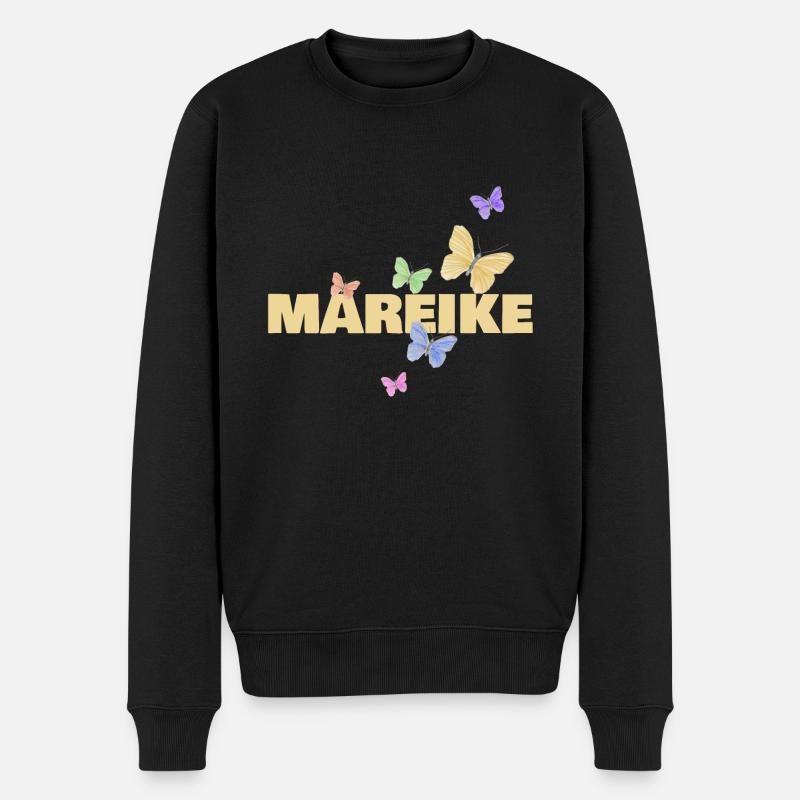 Mareike als Mareike - Männer Premium Bio Pullover - Schwarz