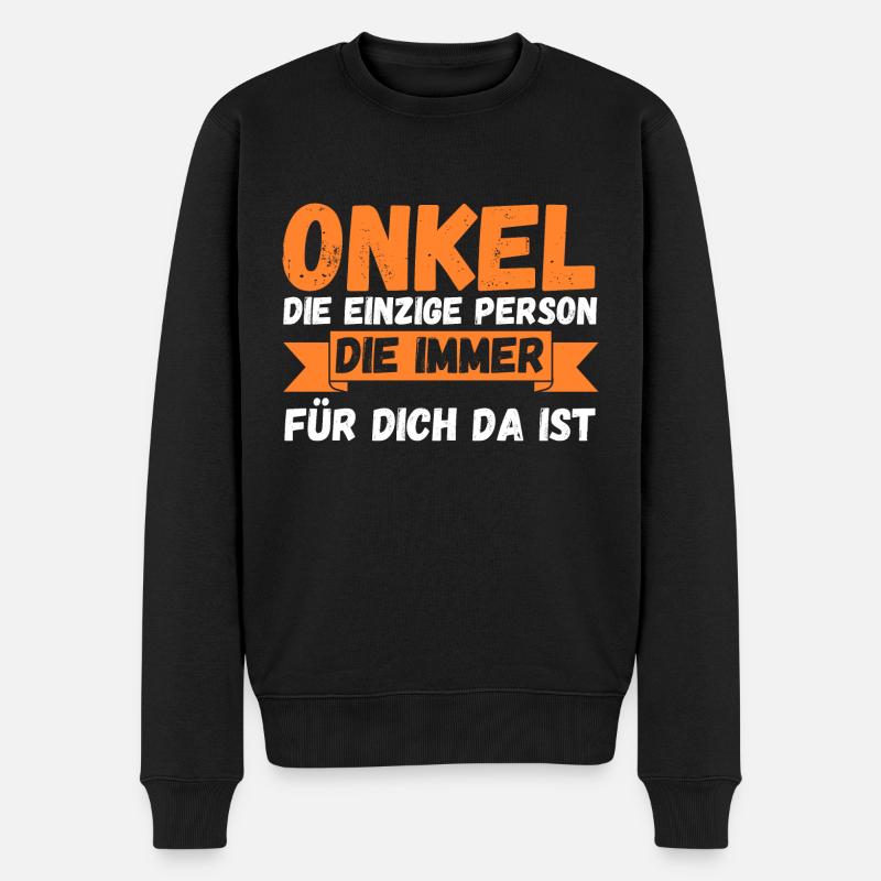 Onkel - Männer Premium Bio Pullover - Schwarz