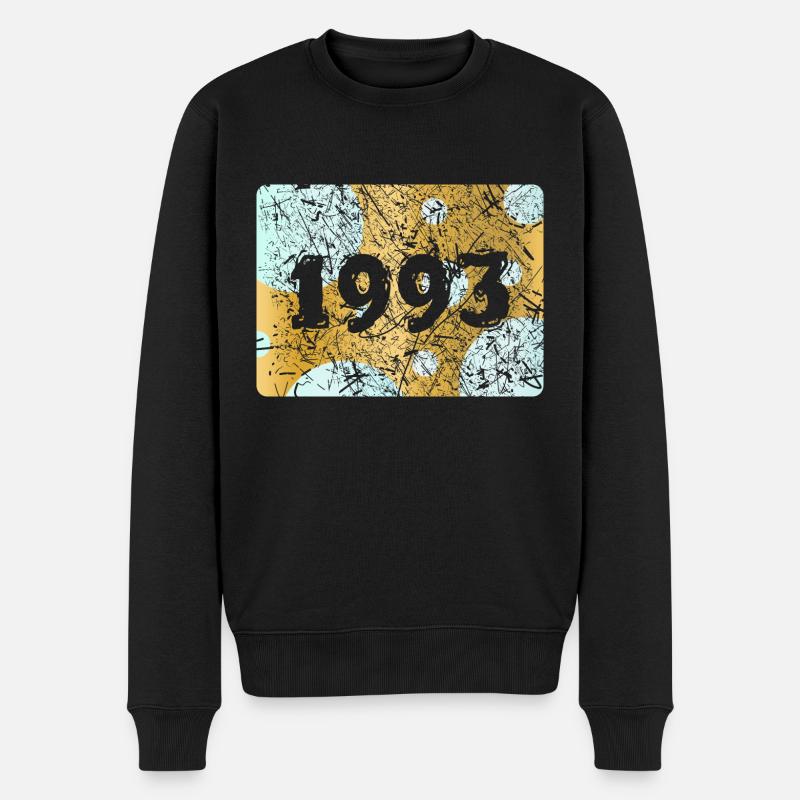 1993 1993 - Männer Premium Bio Pullover - Schwarz
