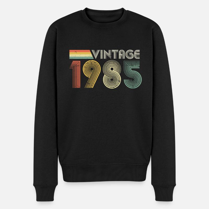 Jahrgang 1985, 40. Geburtstag - Männer Premium Bio Pullover - Schwarz