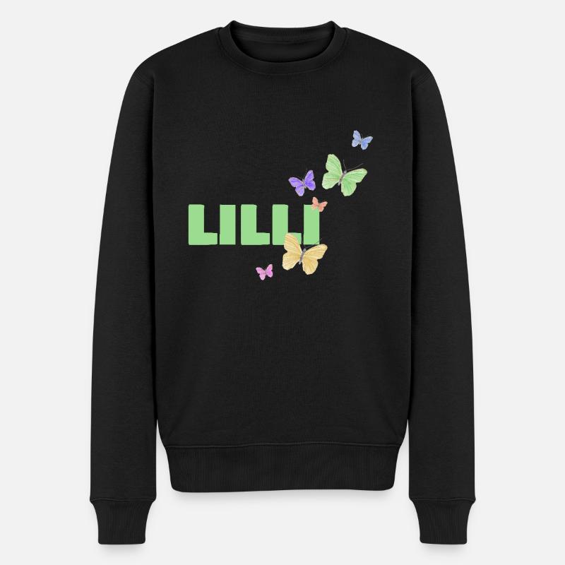 Lilli - Männer Premium Bio Pullover - Schwarz