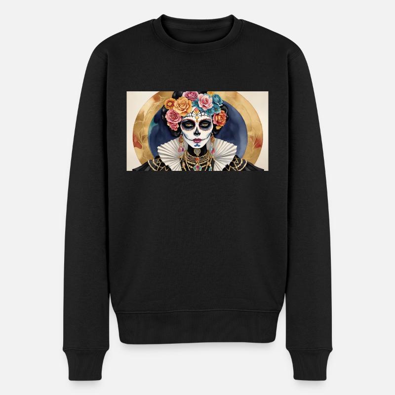 LA CATRINA DELUXE - Pull Premium bio Homme - noir