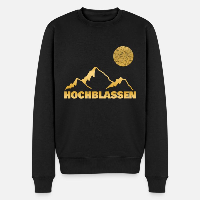 Berg Hochblassen - Männer Premium Bio Pullover - Schwarz