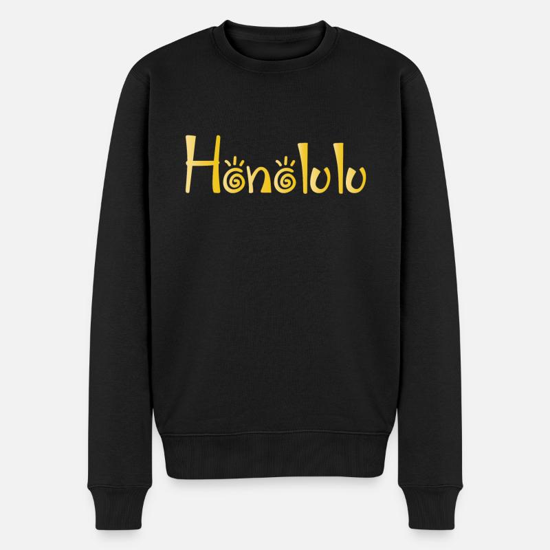 Honolulu - Männer Premium Bio Pullover - Schwarz