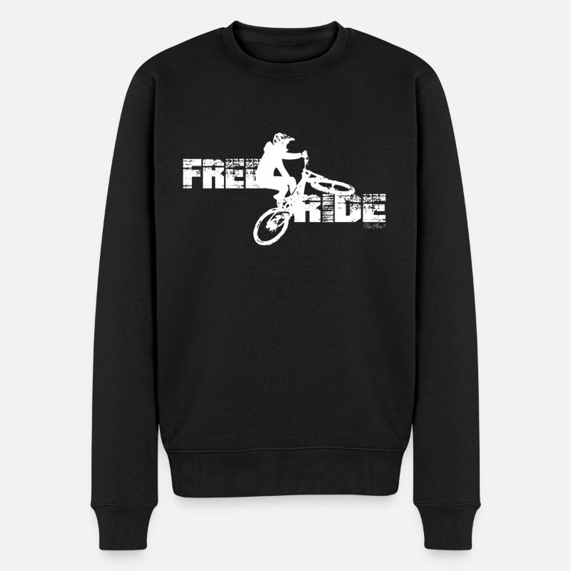 Free Ride MTB - Männer Premium Bio Pullover - Schwarz