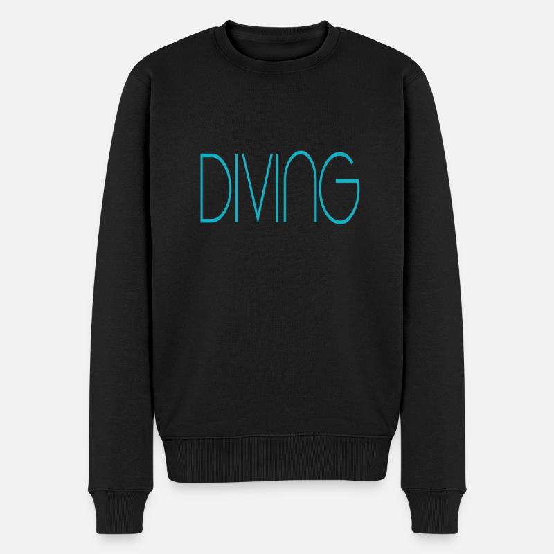 Diving - Männer Premium Bio Pullover - Schwarz