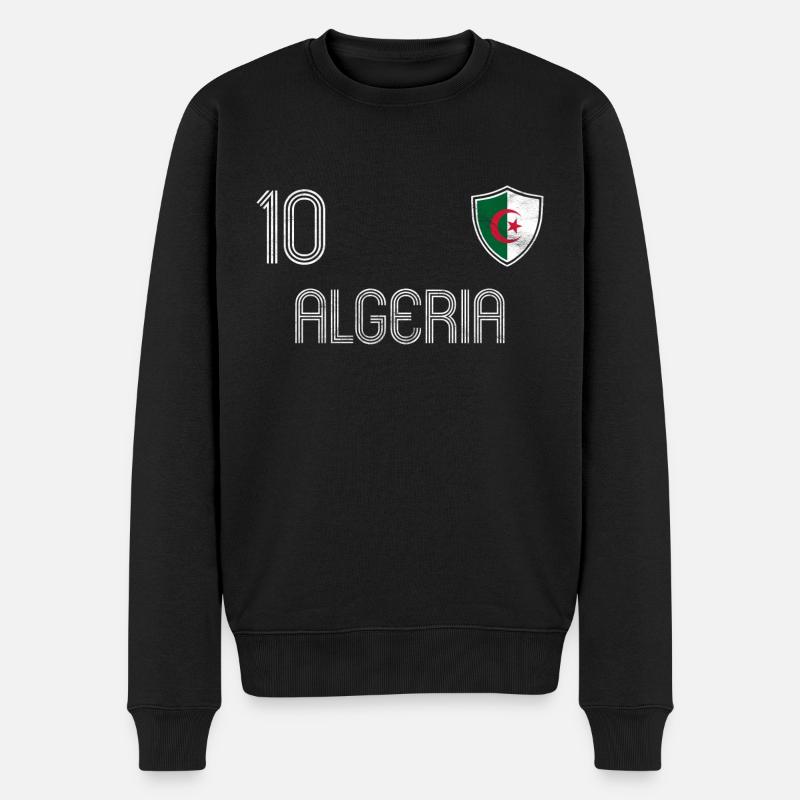 Algerien Fußball Mannschaft - Männer Premium Bio Pullover - Schwarz