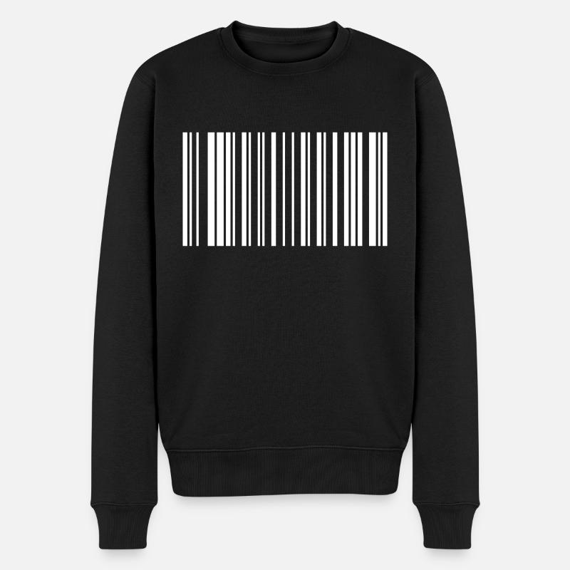 Peace Barcode Friedenszeichen Strichcode Symbol - Men's Premium Organic Jumper - black
