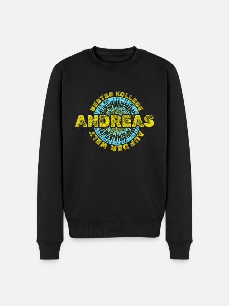 Arbeitskollege Andreas - Männer Premium Bio Pullover - Schwarz