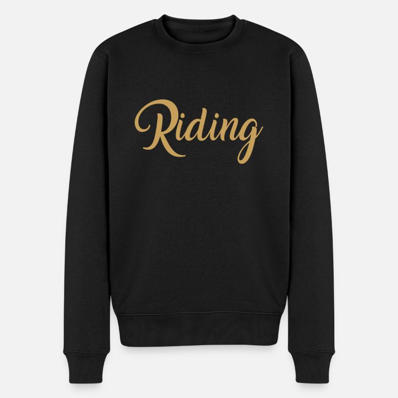 Équitation - Équitation - Cheval - Chevaux - Slogan - Dire - Pull Premium bio Homme - noir