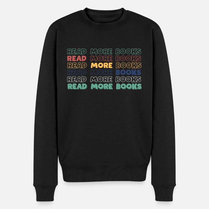 LIRE PLUS DE LIVRES - Pull Premium bio Homme - noir