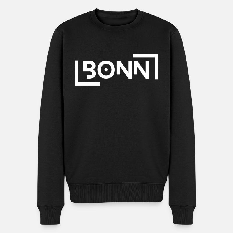 Bonn - Männer Premium Bio Pullover - Schwarz