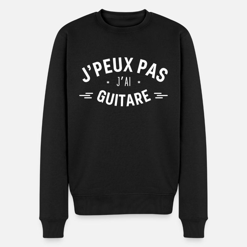 J'Peux pas j'Ai Guitare - Pull Premium bio Homme - noir
