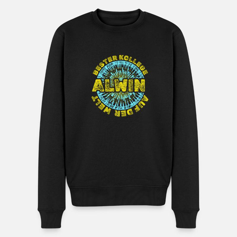Alwin comme prénom - Pull Premium bio Homme - noir