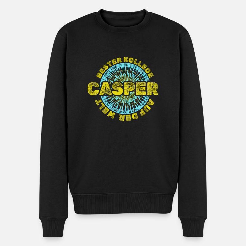 Casper - Männer Premium Bio Pullover - Schwarz