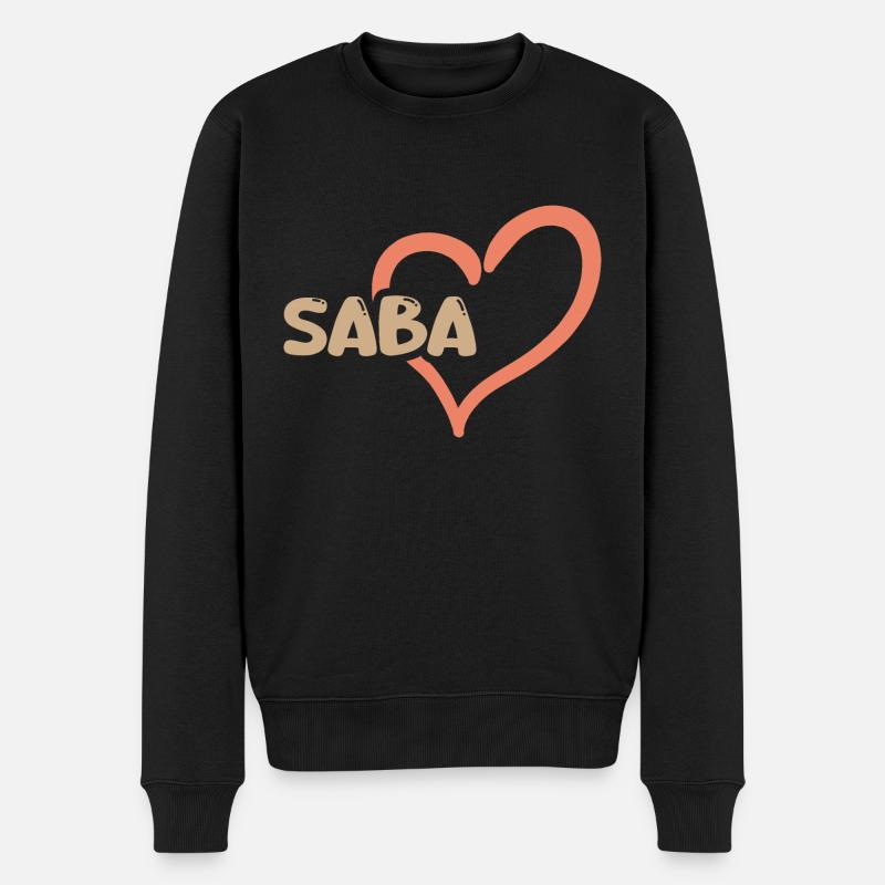 Saba als Saba - Männer Premium Bio Pullover - Schwarz