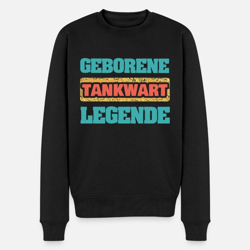 Beruf Tankwart - Männer Premium Bio Pullover - Schwarz