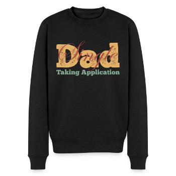 Single Dad taking application funny cool - Männer Premium Bio Pullover - Schwarz - Vorne - Nico (187cm)