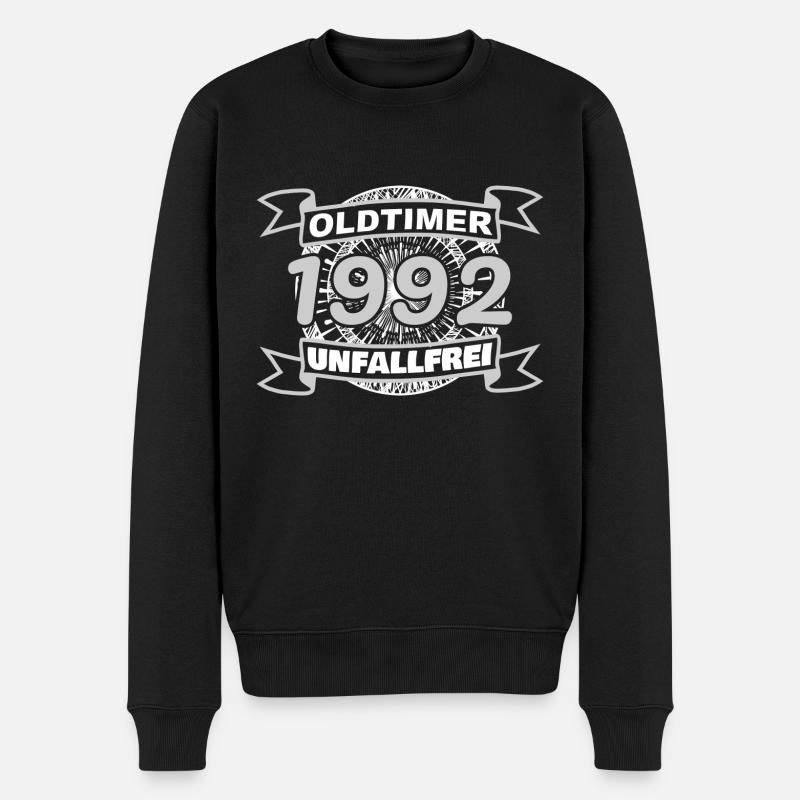 1992 - Männer Premium Bio Pullover - Schwarz