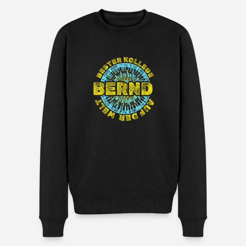 Bernd - Männer Premium Bio Pullover - Schwarz