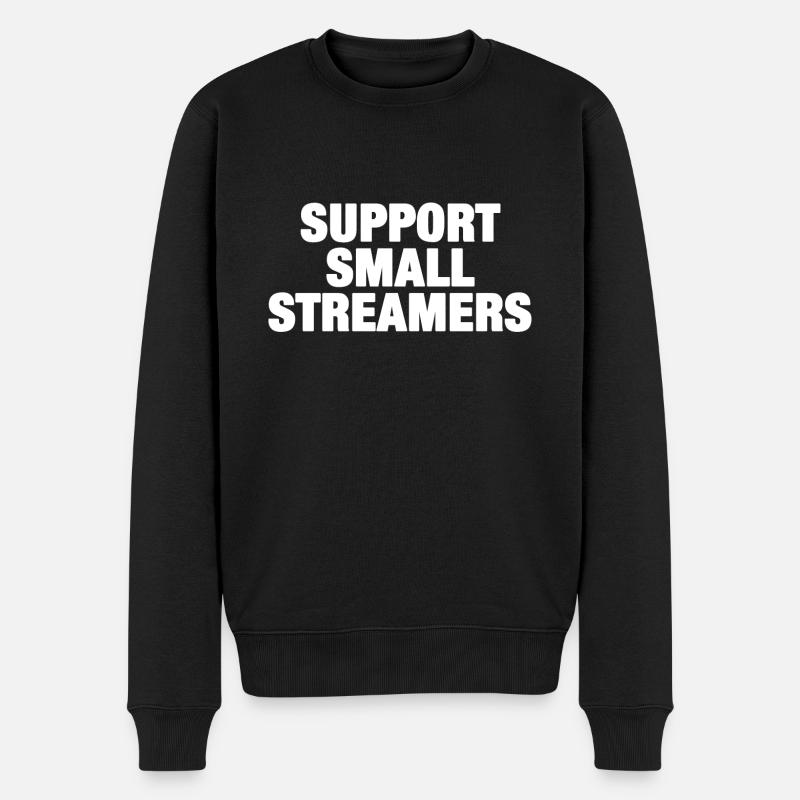 Support Small Streamers (white) - Men's Premium Organic Jumper - black