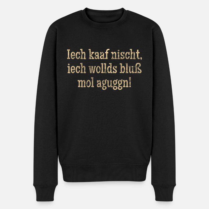 Erzgebirge Design - Männer Premium Bio Pullover - Schwarz