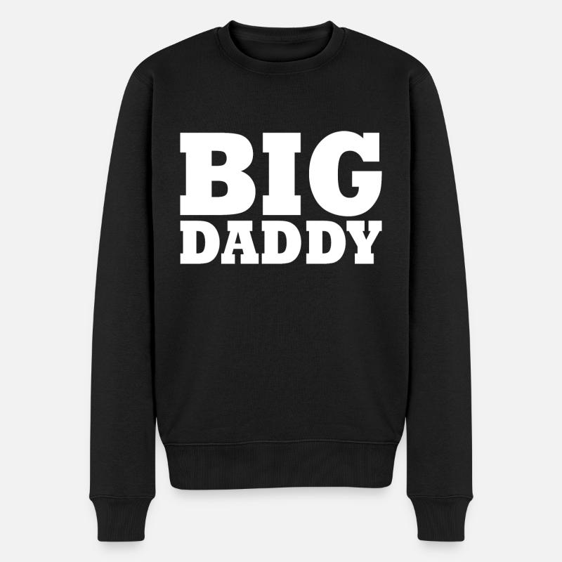 BIG DADDY - Männer Premium Bio Pullover - Schwarz