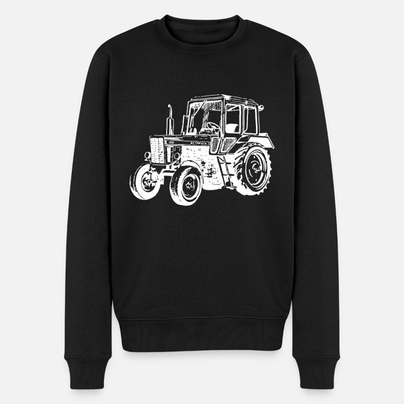 Belarus Traktor Landwirt Geschenk Stall - Männer Premium Bio Pullover - Schwarz