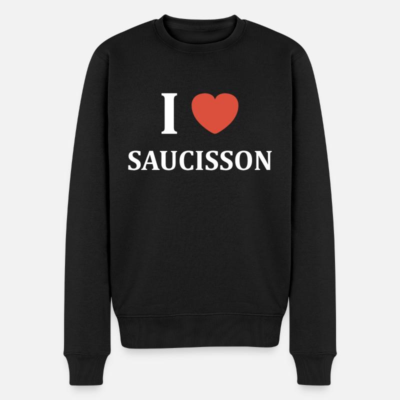 i love Saucisson - Pull Premium bio Homme - noir