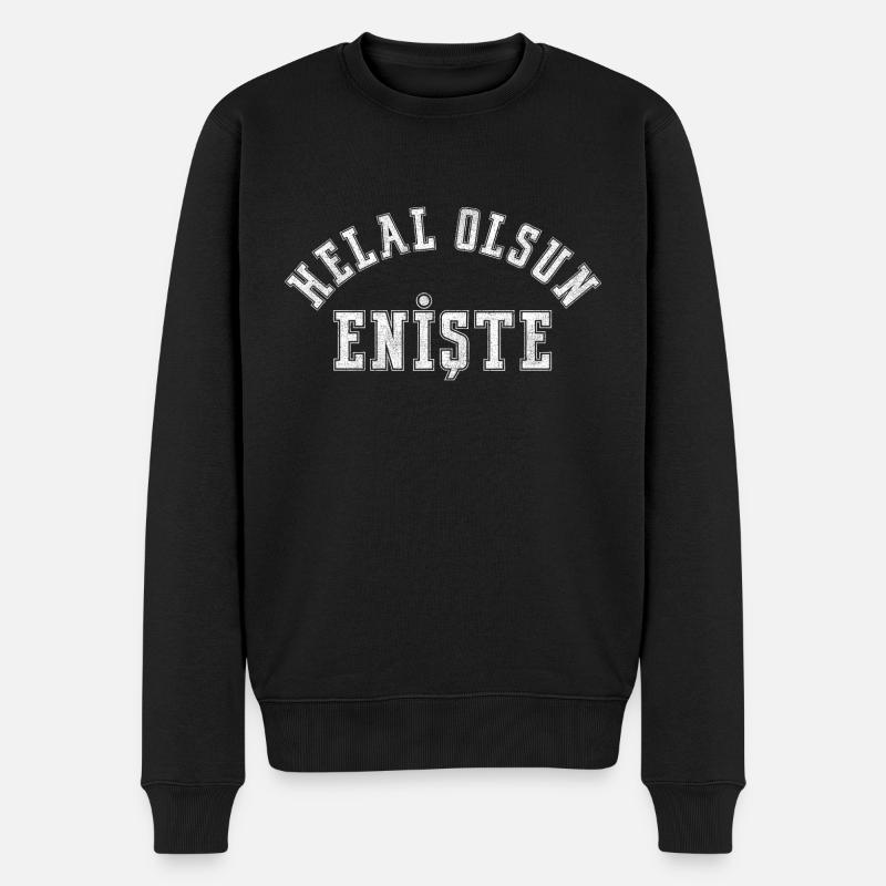 Eniste - Männer Premium Bio Pullover - Schwarz