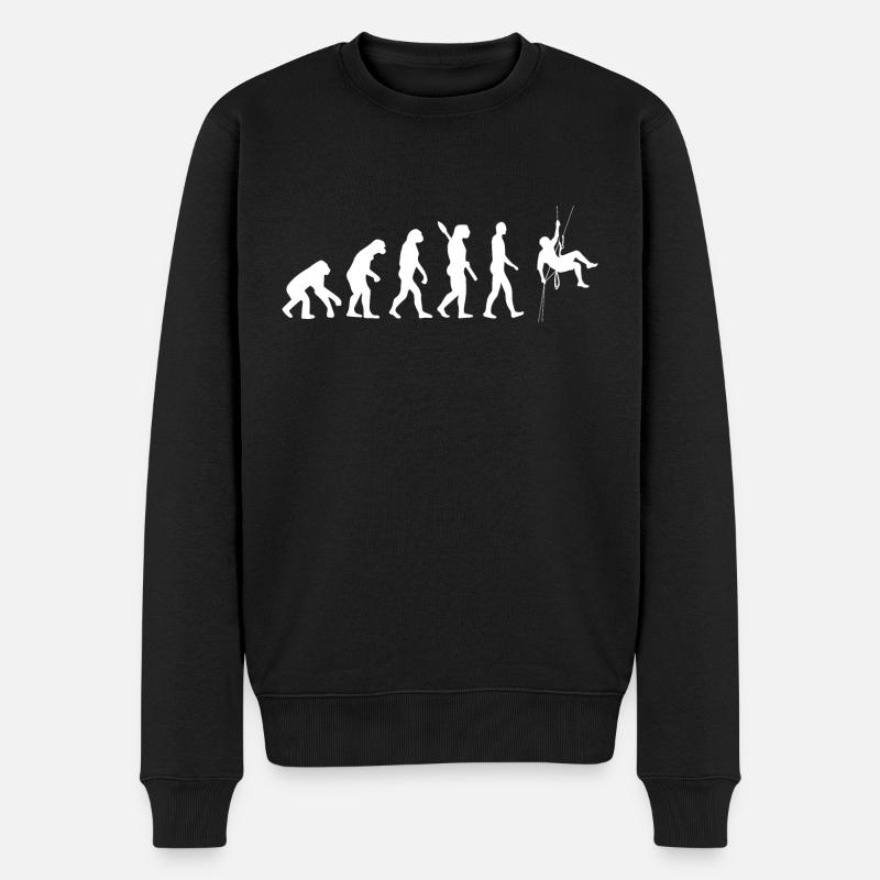 climbing - Männer Premium Bio Pullover - Schwarz