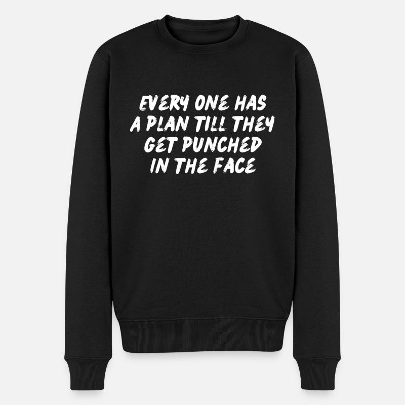 Everyone has a plan - Men's Premium Organic Jumper - black