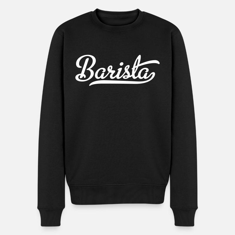 Barista - Männer Premium Bio Pullover - Schwarz